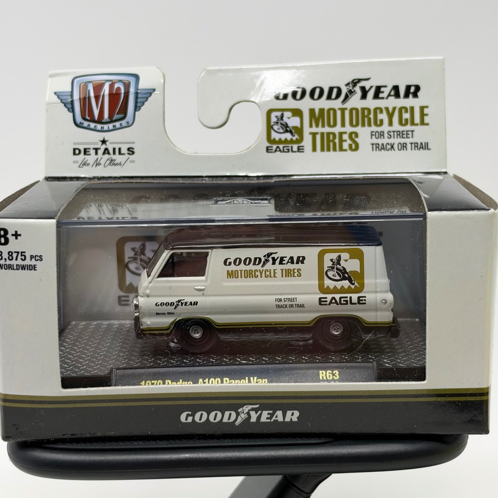 M2 Machines 1970 Dodge A100 Panel Van Goodyear Eagle Tires R63 20-93 1:64 Scale